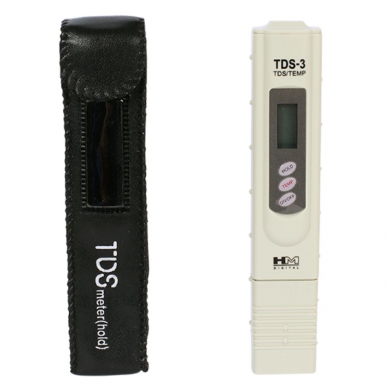 HM Digital TDS Meter mit Thermometer und Ledertasche TDS-3