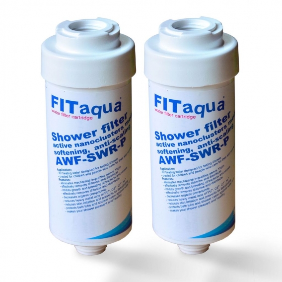 2x Duschfilter FitAqua, Wasserfilter zum Wohle Ihrer Haut ANM+