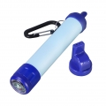 Wasserfiltration Überlebenswasserfilter Strohwasserfiltrationssystem Trinkreiniger für Wandern Camping Reisen Farbe Blau