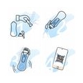 Dafi Wasserfilter-Flasche Praktische Trinkflasche mit Wasserfilter für unterwegs + 2 Filterkartusche