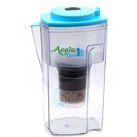 AcalaQuell ONE® Kannen Wasserfilter in hellblau, inkl. 1x Filterkartusche und 1x Mikroschwamm
