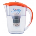 AcalaQuell Swing® Kannen Wasserfilter in orange, inkl. 1x Filterkartusche und 1x Mikroschwamm
