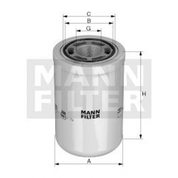 Original MANN-FILTER Filter Arbeitshydraulik WH 1257/1
