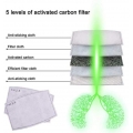 Austauschbares PM2.5-Aktivkohle-Filterpapier für Kinder und Erwachsene, mit 2 präzisen Schichten