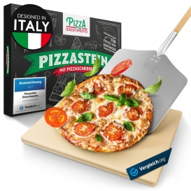 More about Pizza Divertimento Pizzastein für Backofen und Gasgrill – Mit Pizzaschieber – Pizza Stein aus Cordierit – Pizza Stone für knuspr