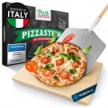 Pizza Divertimento Pizzastein für Backofen und Gasgrill – Mit Pizzaschieber – Pizza Stein aus Cordierit – Pizza Stone für knuspr