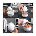 GKA Eierkocher für die Mikrowelle 4 Eier Maker Kocher mit Rezepten Microwave Egg