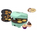 Bestron 3-in-1 Cakemaker im Retro Design, mit 3 auswechselbaren Backplatten, Donut-, Cupcake- und Cakepop Maker, antihaftbeschic