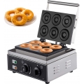 50-300℃ Mini Donut Maker 7.5cm Donutmaschine 6 Löcher Doppelseitige Waffelkrapfenmaschine 1550W 220V