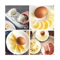 Eierschneider,Eierteiler für Scheiben,Manueller Eierschneider,2 Verschiedene Schneidoptionen,2 in 1 Edelstahl-Eierschneider für 