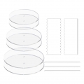 8-teiliges Acryl-Kuchenscheiben-Set mit Mittelloch-Dübelstange für n