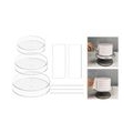 8-teiliges Acryl-Kuchenscheiben-Set mit Mittelloch-Dübelstange für n