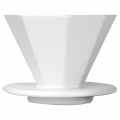 V60° achteckiger Kaffee-Tropffilter-Filtersatz Wiederverwendbare Haushaltsutensilien Farbe Weiß Klein