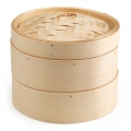 Ken Hom steamer-Korb zwei Etagen 20 cm Bambus braun