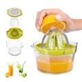 Manueller Entsafter Citrus Lemon Orange Handquetscher mit eingebautem Messbecher und Reibe Anti-Rutsch-Reibahlextraktions-Eierab