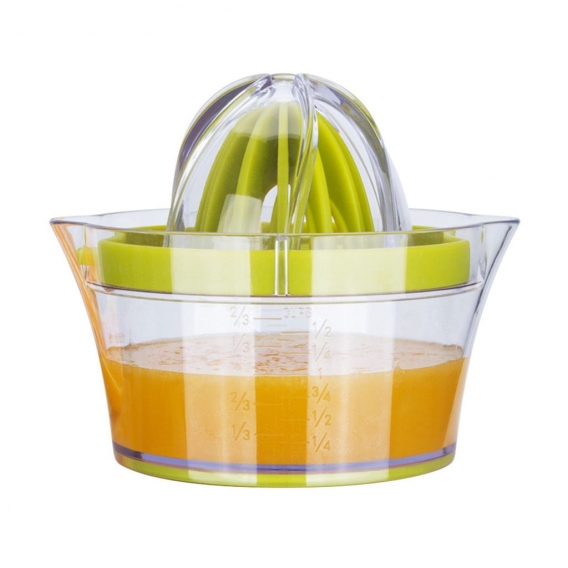 Manueller Entsafter Citrus Lemon Orange Handquetscher mit eingebautem Messbecher und Reibe Anti-Rutsch-Reibahlextraktions-Eierab