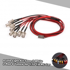 More about 8 LED-Licht Kit 2 White 2 Rot 4 Gelb f°îr 1/10 1/8 Traxxas HSP Redcat RC4WD Tamiya Axial SCX10 D90 HPI RC-Car