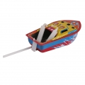 1x Dampfschiff Kerze Betrieben Boot Modell Spielzeug Farrzeug Blechspielzeug Schwebend Kinder Geschenk -Buntfarbig