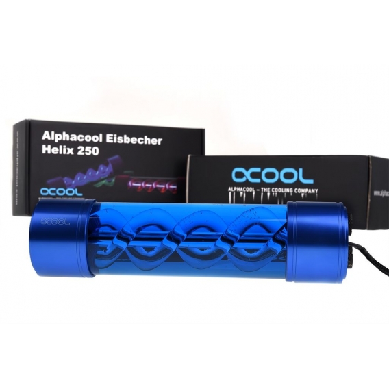 Alphacool Eisbecher Helix 250mm Ausgleichsbehälter - blau