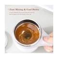 380 ml Selbstrührender Becher mit Deckel Automatischer Magnetrührer Kaffeetasse Elektrischer Edelstahl Selbstmischende Kaffeetas