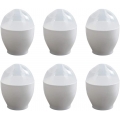 Pyzl Mikrowelle Eierkocher Eierkocher Mikrowellenkocher Eierkocher Eierkocher Küchenutensilien Eierbehälter 6 Stück (weiß)