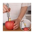 6-teiliges Obstwerkzeug, Apfelmesser aus Edelstahl, Zitronenschaber, Kugelmesser, Wellenmesser, Obstschnitzmesser, Obstschneider