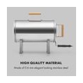Gourmet Barrel Smoker rostfreier Edelstahl 0,6mm Holzgriffe silber