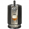 Biermaschine - Druckbiersystem mit Fass 5 l - Einstellbare Temperatur - Edelstahl schwarz