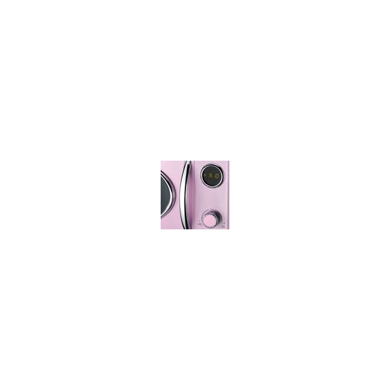 Melissa 16330130 Retro Mikrowelle/1000 Watt/23 Liter Garraum,Design Mikrowelle mit Grill/Rosa Pink