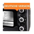 Stillstern Minibackofen mit Umluft (25L) Deutsche Version, 2x Backblech, Ofenhandschuhe, Rezeptheft, Drehspieß, Timer, Innenbele