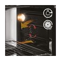 ICQN 60 Liter, 1800 W, Mini-Backofen mit Innenbeleuchtung und Umluft, Pizza-Ofen, Doppelverglasung, Timer Funktion, Emailliert (