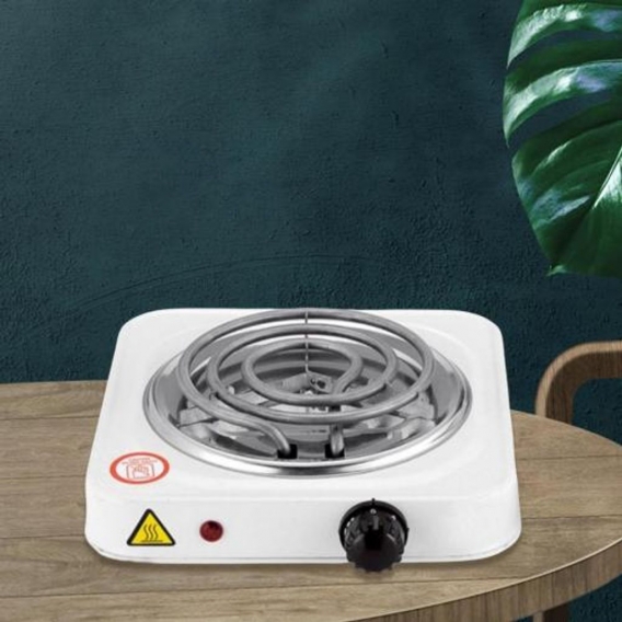 Elektrisches Einbrenner-Kochfeld Mit Einstellbarer Temperatur Kochplatte Weiß 500W Farbe Weiß 500W