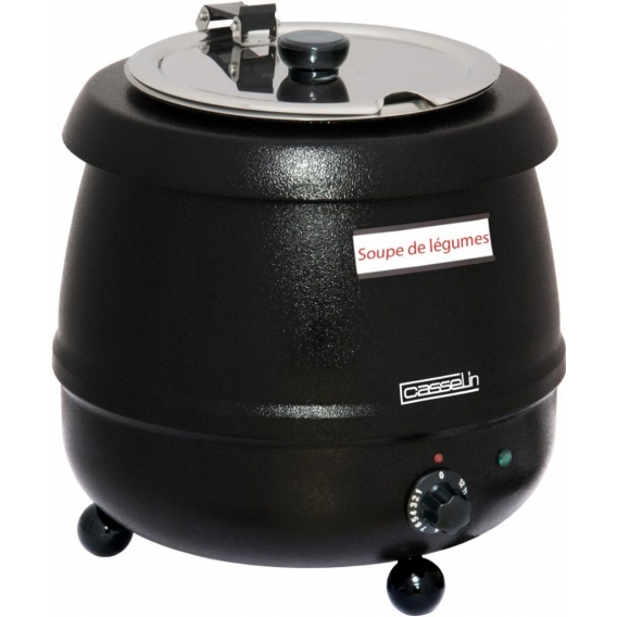 Casselin elektrischer Suppenkocher 9 Liter - aus Edelstahl mit Thermobeschichtung
