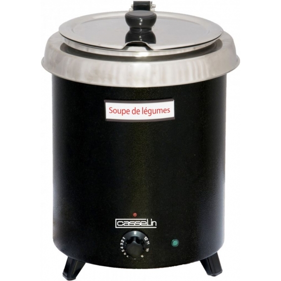 Casselin elektrischer Suppenkocher 8,5 Liter - Edelstahl mit Thermobeschichtung