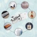 Nähmaschine Tragbar Handnähmaschine Schnellstichwerkzeug für Kleidung Stoff, Vorhang, Schal, DIY