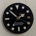 29mm Blue Luminous Watch Dial Zifferblatt Zeiger Nadel in wörtlichen + grünen GMT Zeigern für 8215 8200 Mingzhu 3804 Uhrwerk