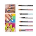 6Pcs Nail Art Brushes Dual-End Nail Painting Punktierstift 1Pcs Pink Nail Gradient Schw?mme Pinsel 4 Schwammkopf