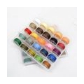 25pcs/pack Sortierte Farben 70D/2 Bobbin Thread Vorgewickelten Spulen Unterfaden Kunststoff Größe für Stickerei und Nähmaschine
