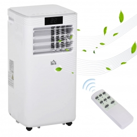 More about HOMCOM Mobile Klimaanlage 4-in-1 Klimagerät 24h Timer mit Fernbedienung Nutzungsraum13-18㎡ 900W ABS Weiß+Grau 38 x 35 x 70,5 cm