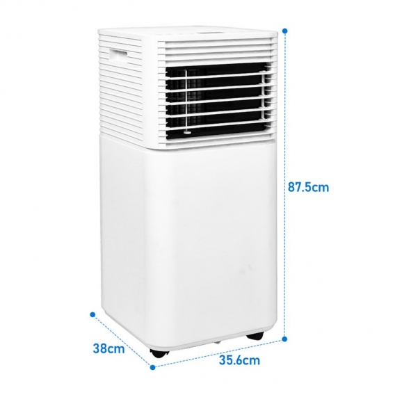 Jopassy Mobiles Klimagerät Klimaanlage 7000BTU 3 in 1 mit Abluftschlauch Eco Klimaanlagen Luftentfeuchter, Ventilationsfunktion 