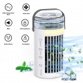 MEIYOU  Mobile Klimageräte, 5 IN 1Klimaanlage Mini Luftkühler Tragbare USB  Mit Wasserkühlung, Nachtlicht, Sprühfunktion