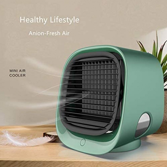Air Cooler Mini Luftkühler,2020 Neue Mini Klimaanlage, Tragbarer Kühlerlüfter Klimaanlage Kühler für Zuhause (Grün)