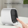 Mini Luftkühler, Tragber Mobile Klimageräte, 3 in 1 Mini Air Cooler, USB Ventilator, 3 Kühlstufen mit LED Nachtlicht für zu Haus