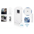VACO 07W Mobiles Klimagerät, Wi-Fi, extrem leise und energieeffizient [Energieklasse A]. 3-in-1 Kühlung, Entfeuchtung, Ventilati