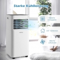 COSTWAY mobile Klimaanlage 7000BTU Entfeuchter tragbar mit 1,5m Abluftschlauch 16℃-32℃ Fernbedienung für Räume bis 15㎡ Schwarzes