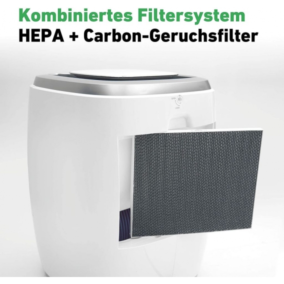 Luftwäscher für Räume bis zu 60 m² mit HEPA Filter