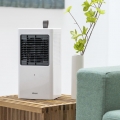 Duux Flow Mini-Luftkühler Weiß | 500ml/h | 1,3 Liter| Kühlungspad | Touch-Bedienung | USB