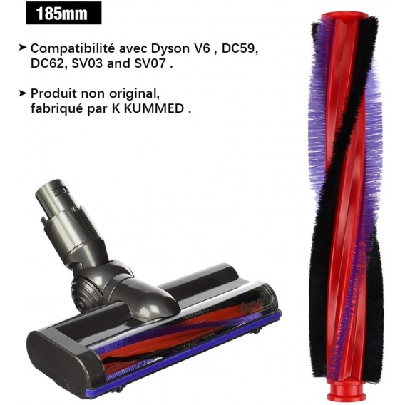 185mm Bürstenrolle für Dyson V6 DC62 SV03 Staubsauger Ersatz Elektrische Bürstenrolle für kabellose Staubsaugerteile für Haushal