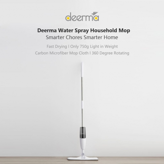 Mijia Smart Deerma Wasser Spray Mop Kehrmaschine 1,2 mt Stange kohlefaser staubtuch 360 Rotierenden Reinigungstuch Kopf Holzbode