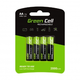 More about Green Cell 2000mAh 1.2V 4 Stck Vorgeladene NI-MH AA-Akkus - Akkubatterien AA/Mignon, sofort einsatzbereit, Starke Leistung, geri
